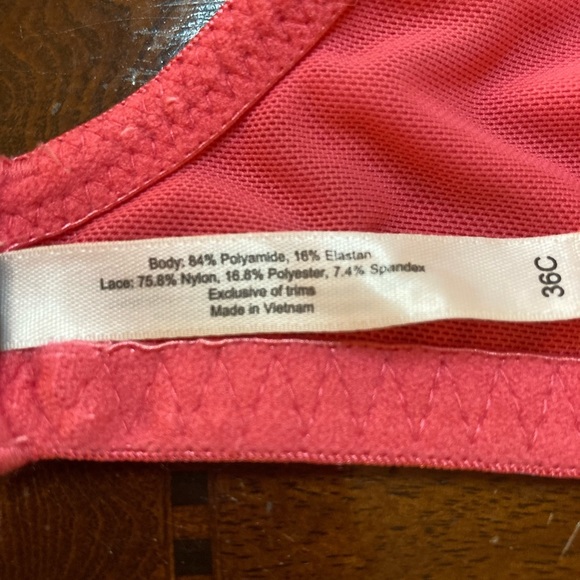 "Adore Me" pink lace 36C with straps - Picture 4 of 4